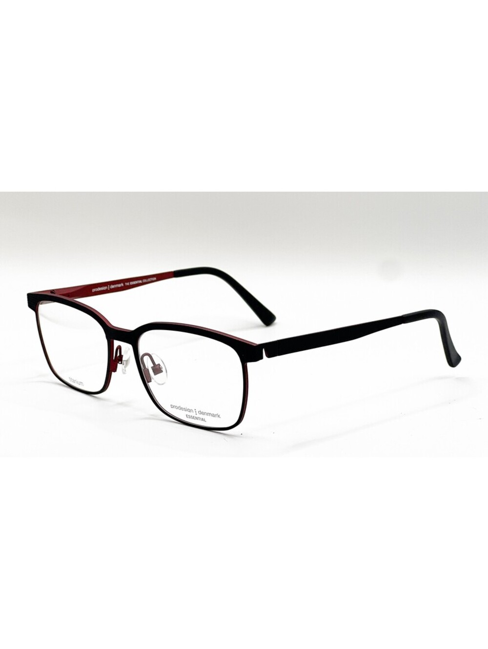 Prodesign Denmark 1450 C.6021 Black Rectangle Eyeglass Frames 54-18-145